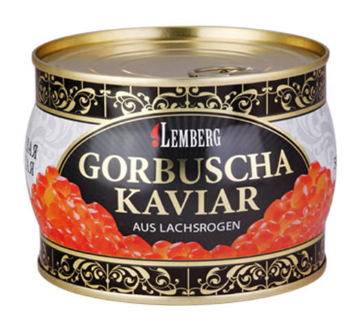 

Икра красная лососевая горбуши ТМ Lemberg - Лемберг ж/б, 500 грамм
