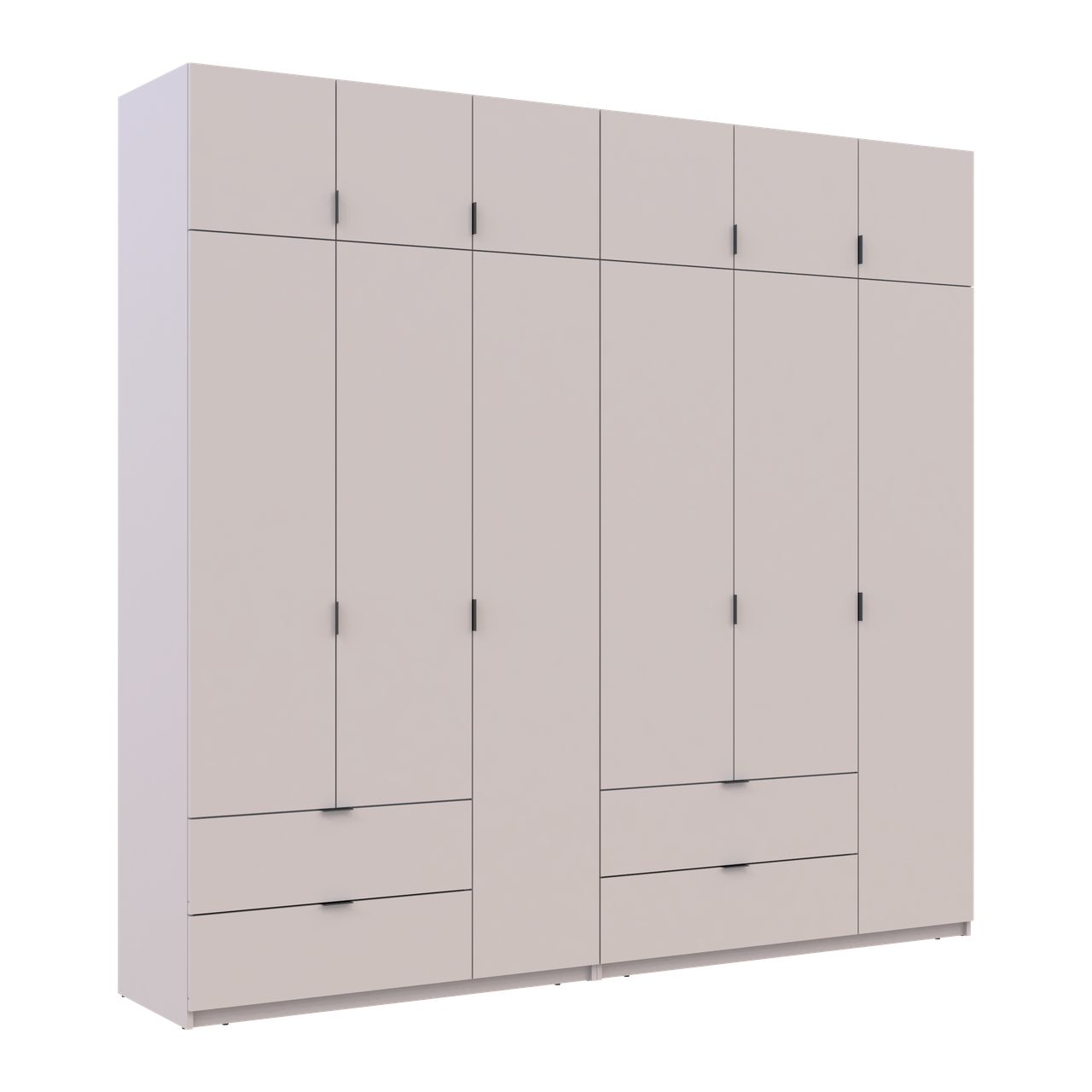 Розпашна Шафа для одягу Doros Лукас Кашемір 3+3 ДСП 255х50х240 (42005112) 6