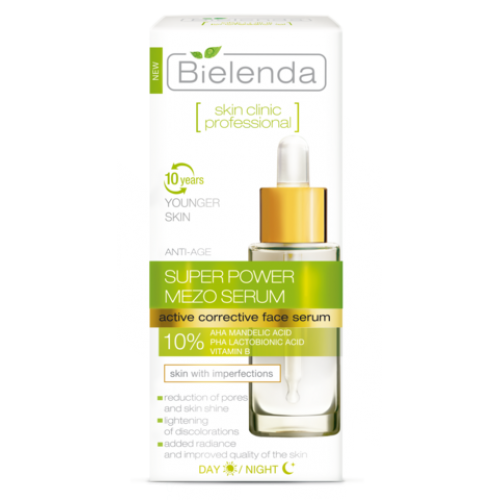 

Корректирующая сыворотка ANTI-AGE Bielenda SKIN CLINIC день/ночь (Миндальная и Лактобионовая кислота), 30 мл