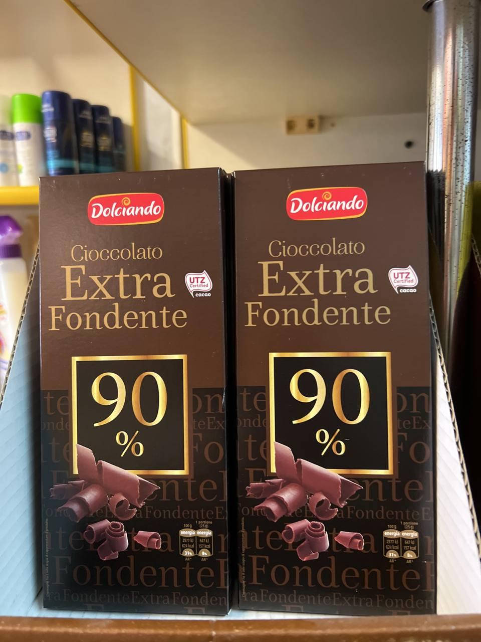 

Черный шоколад Dolciando 90% "Extra Fondente" 100 гр. Германия