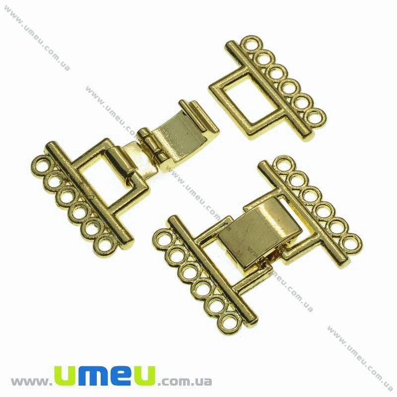 

Застёжка на 6 нитей, Золото, 24х20 мм, 1 шт (ZAM-013549)