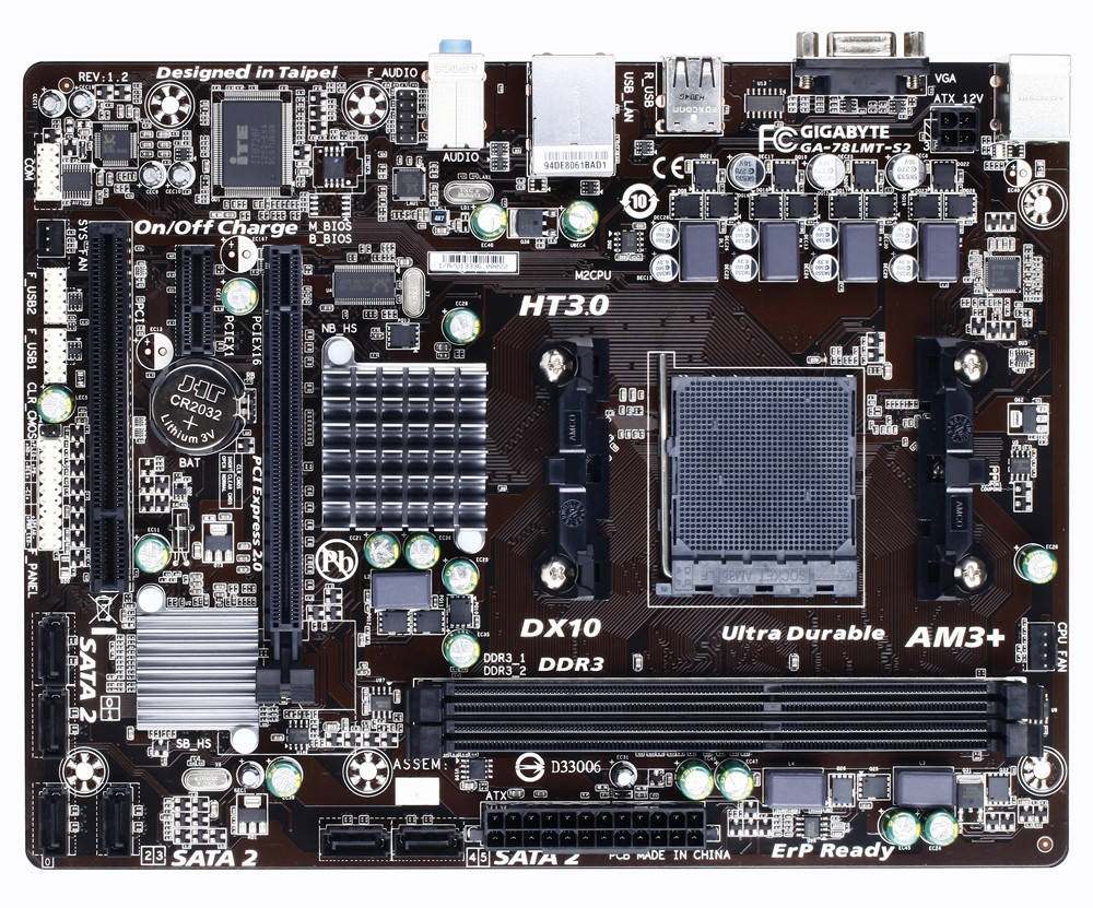 

Материнська плата Gigabyte GA-78LMT-S2 REV 1.2 Socket AM3+ Гарантия 3 месяца.