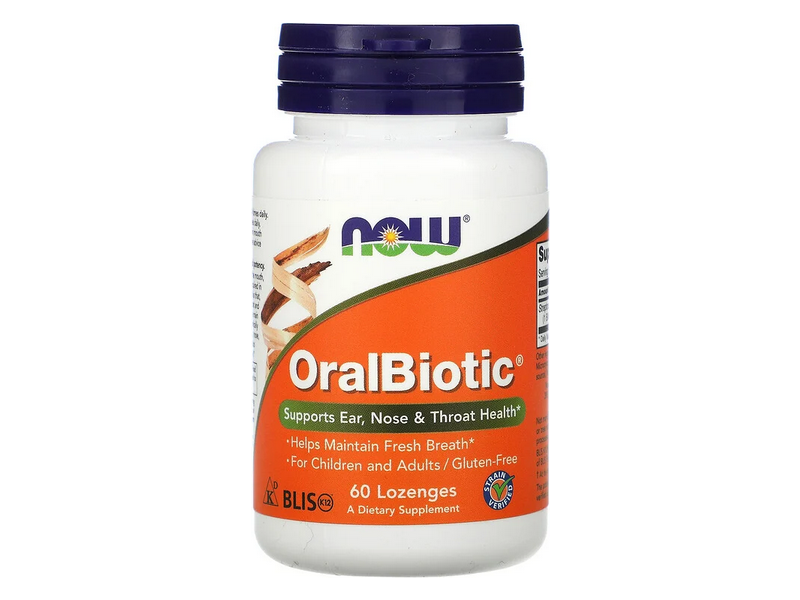 

Пробиотики (орал), OralBiotic, Now Foods, 60 леденцов