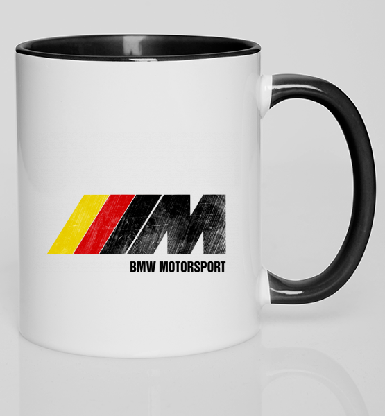 

Кружка чашка БМВ BMW Motorsport двухцветная керамическая Белая, Белый