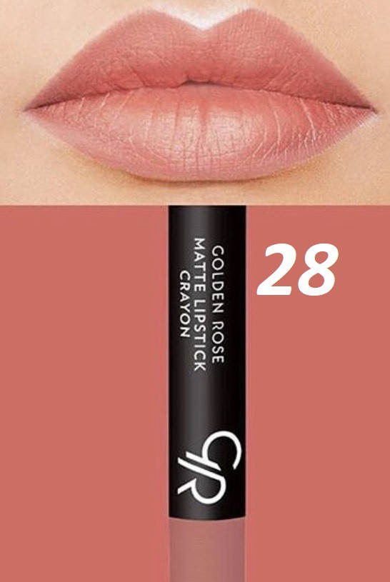 

Матовая помада-карандаш для губ Golden Rose Matte Lipstick Crayon 28