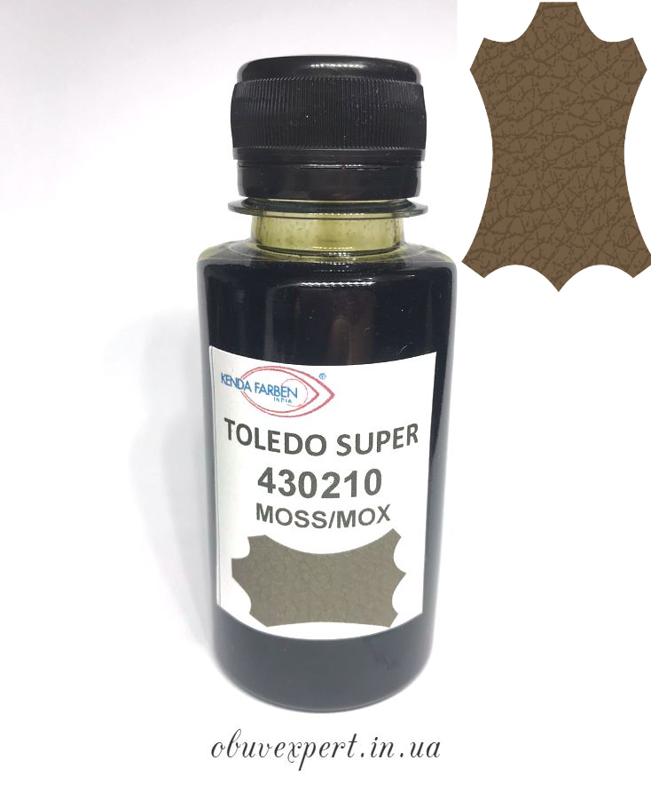 

Фарба TOLEDO SUPER 430210 хакі (мох), спиртова для шкіри, 100 мл, Зелёный