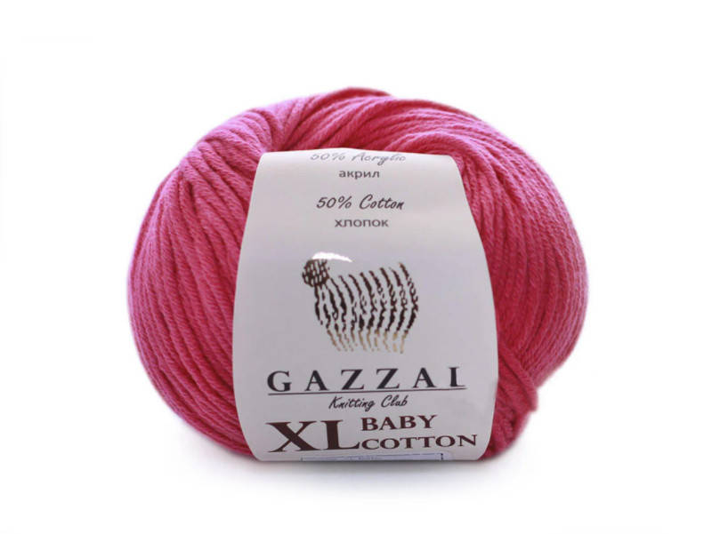 

Gazzal Baby Cotton XL, малина №3415, Розовый