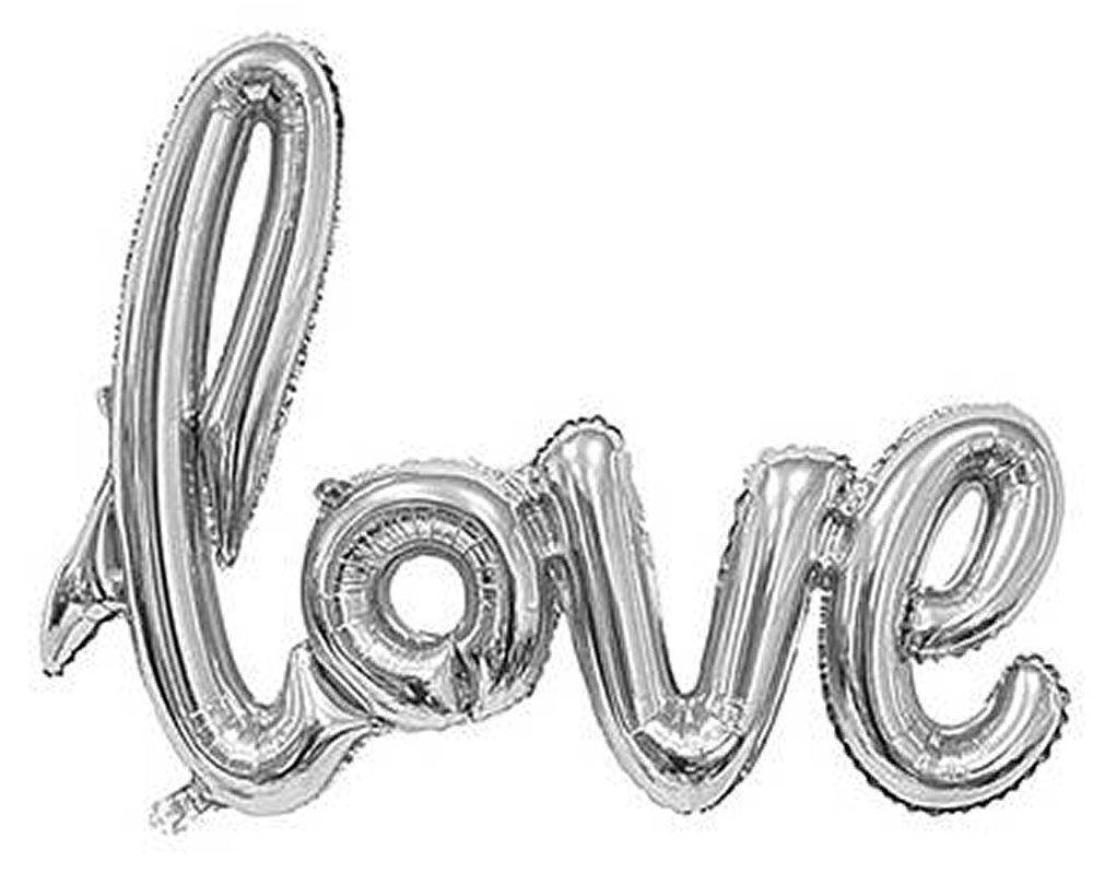 

Фольгированный надпись Love серебряный 67*101,5см Китай, Серебристый