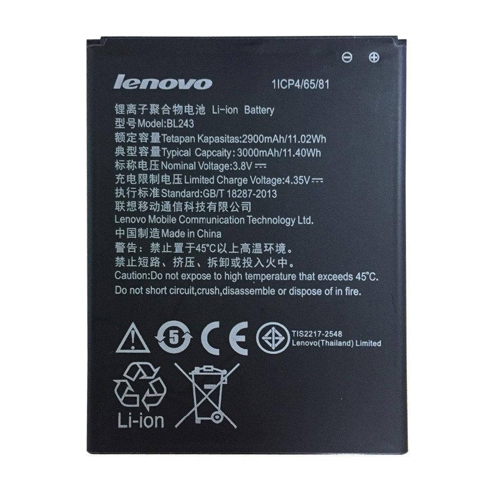

Аккумулятор BL243 (Li-ion 3.8V 2900mAh) для мобильного телефона Lenovo A7000