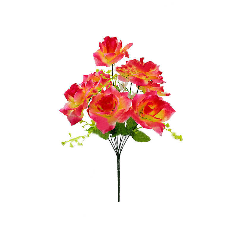 

Искусственные цветы Букет Роз, 9 голов, микс, 420 мм