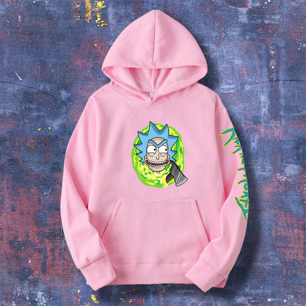 

Худи Rick and Morty толстовка розовая Рик и Морти M, Розовый