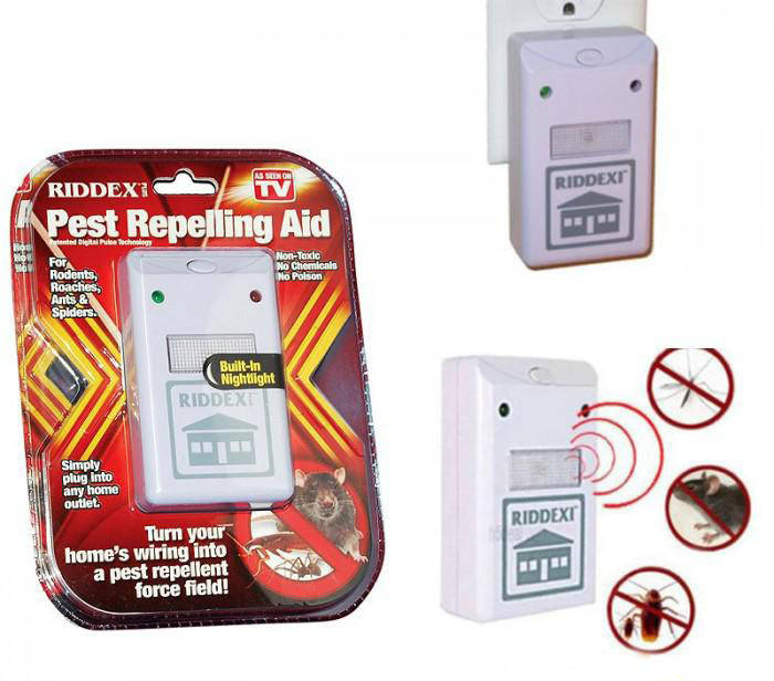 

Электромагнитный отпугиватель грызунов и насекомых Riddex Plus (Pest Repeller) PC-102! Полезный