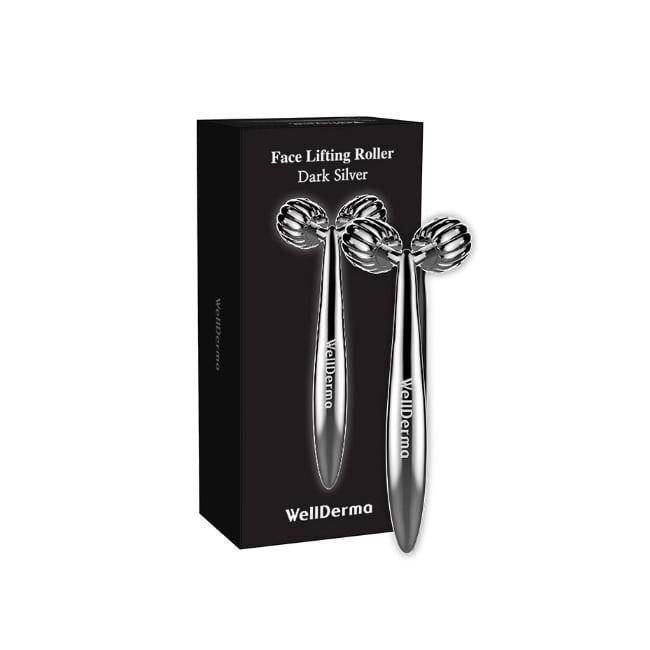 

Роликовый массажер для лица Wellderma Face Lifting Dark Silver Roller