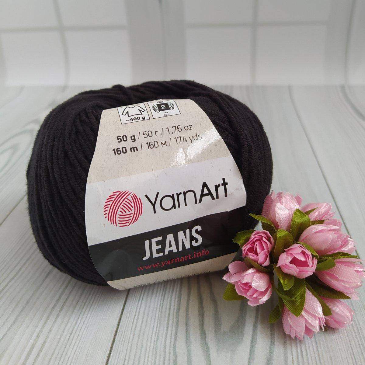 

YarnArt Jeans (№53) чорний, Черный