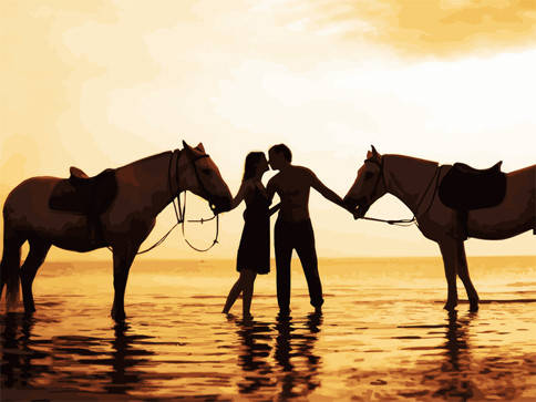 

Набор для росписи на подрамнике картина по номерам "Любовь повсюду" 40*50см