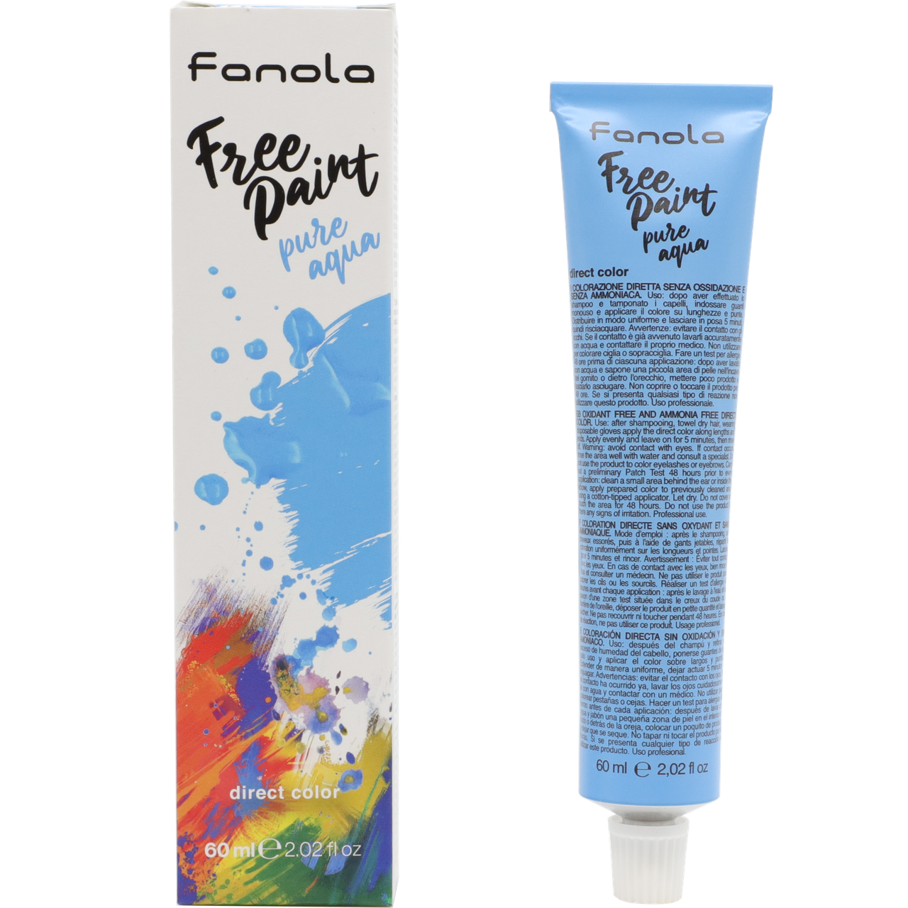 

Краска для волос Fanola Free Paint чистая вода 60 мл