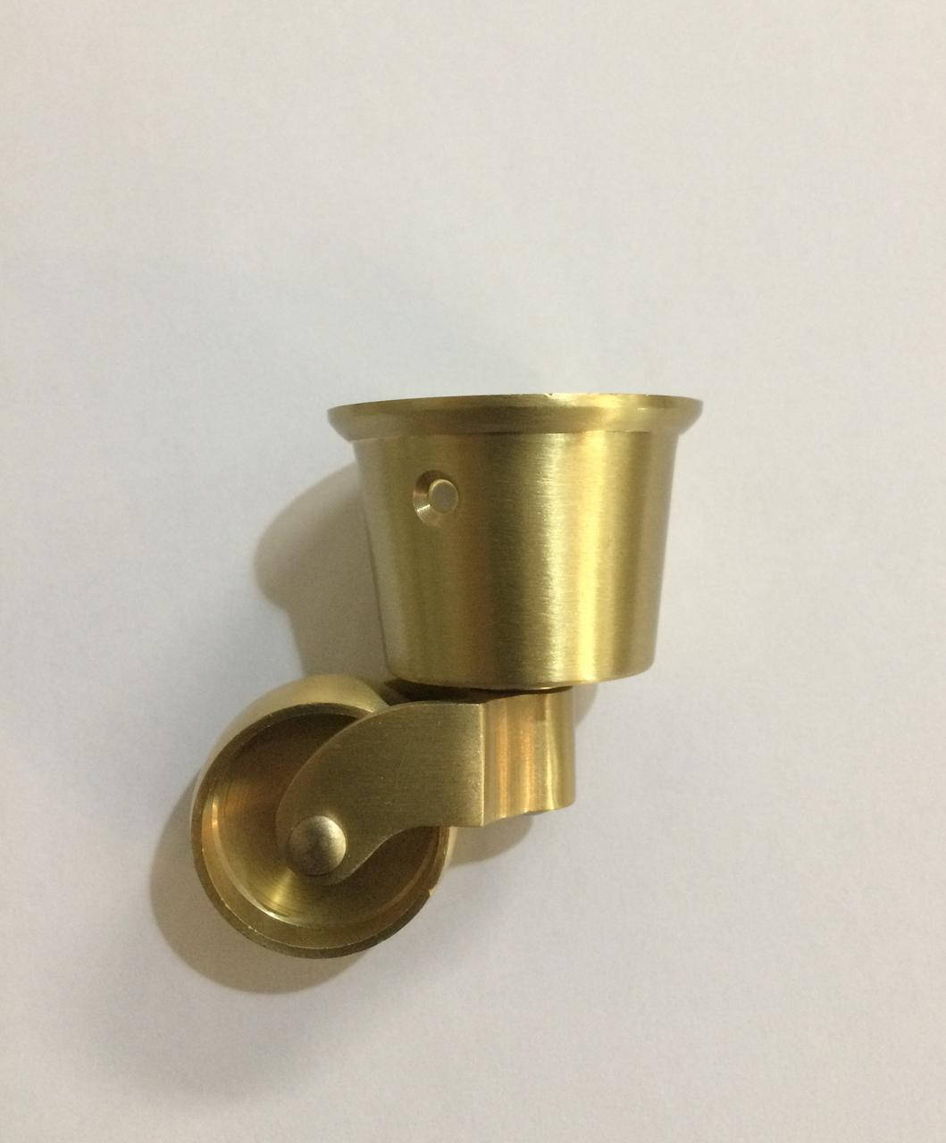 

Колесо мебельное поворотное KM-RR-88 Gold Brass классика, латунь