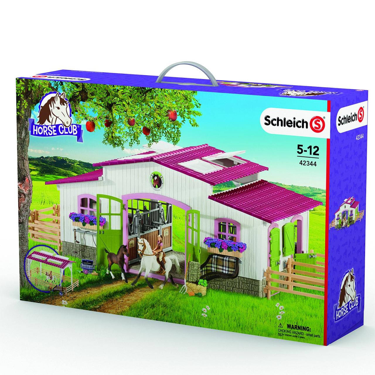 

Schleich 42344 Конюшня Центр верховой езды с лошадьми наездником с аксессуарами