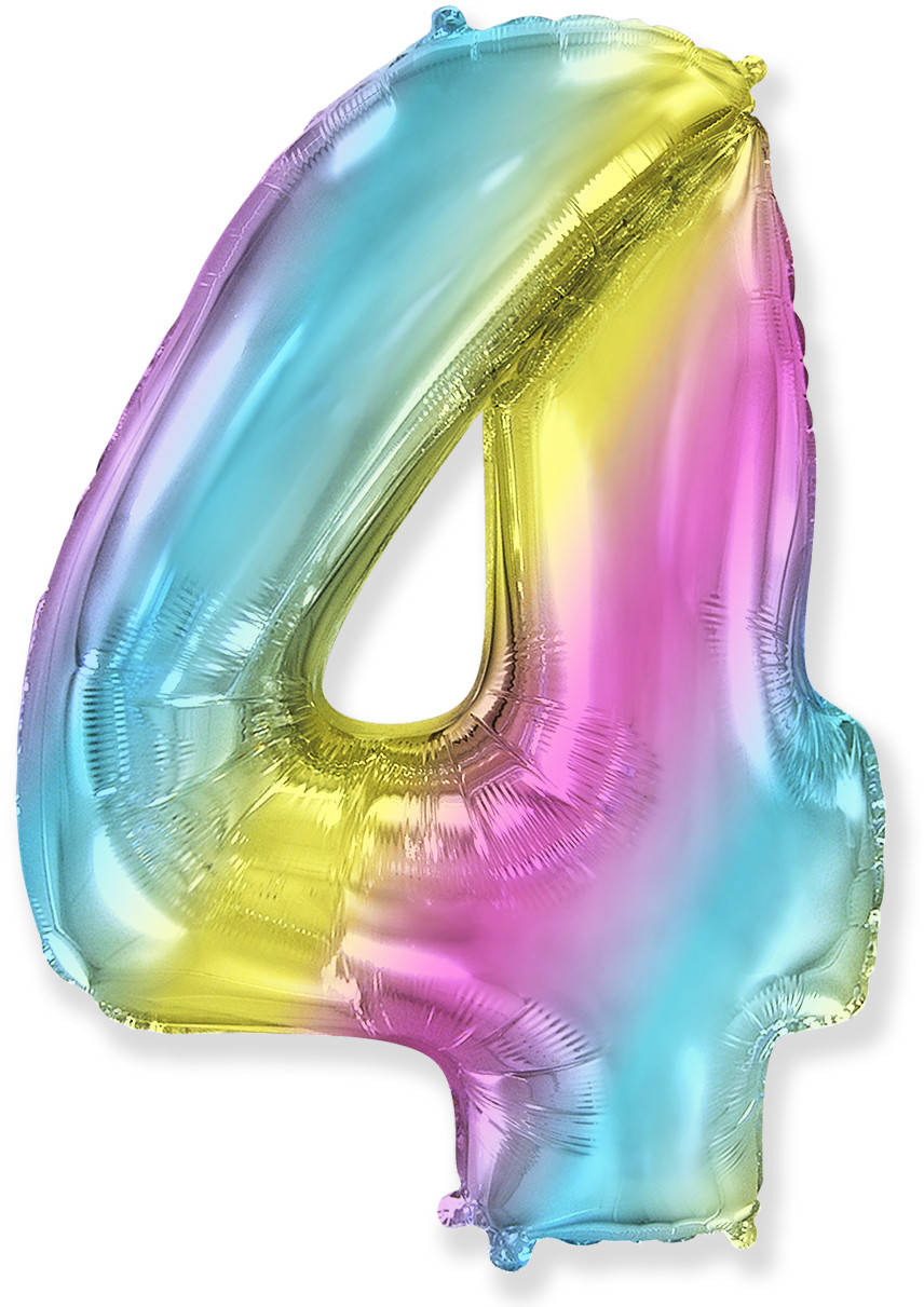 

Фольгована цифра "4" Градієнт (100см) Flexmetal