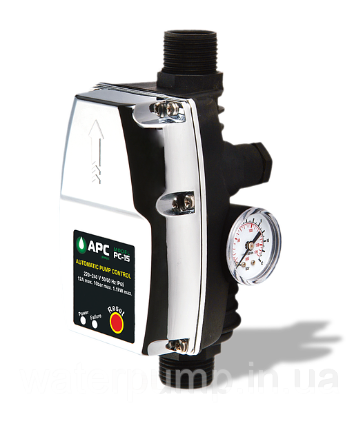 

Автоматика для насоса APC-pumps - 15 (никель) с манометром, Польша