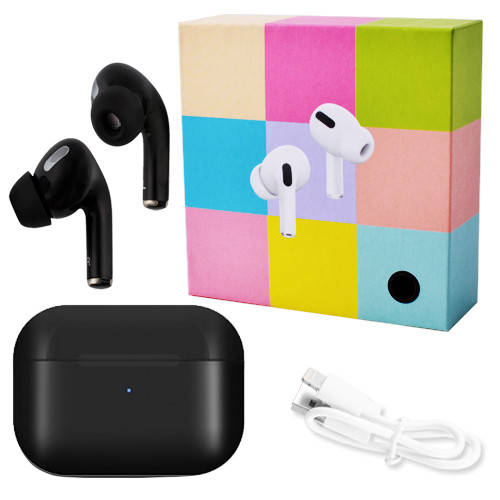 

Беспроводные bluetooth-наушники Apl AirPods macaroons Pro с кейсом, black, Черный