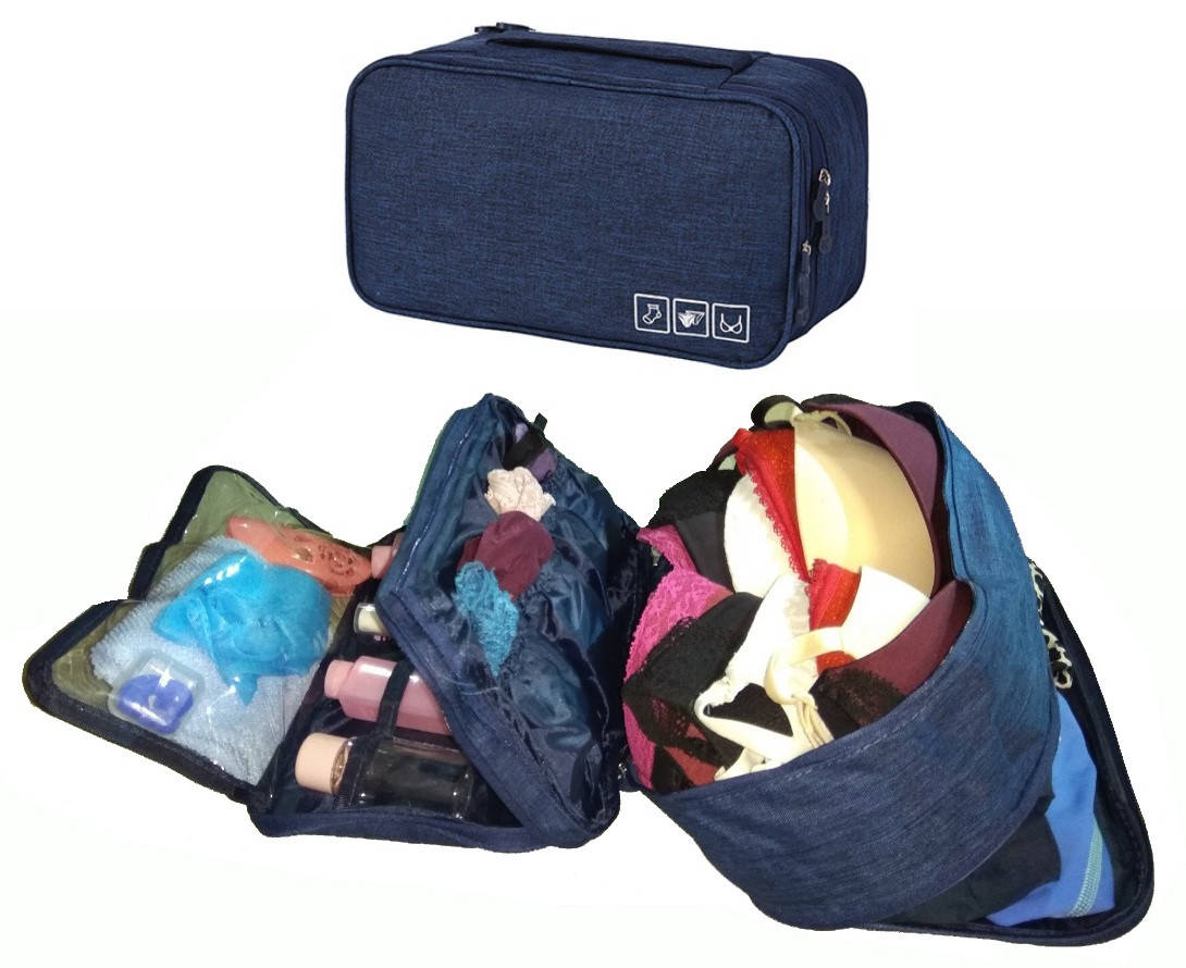

Дорожный органайзер сумка Arsmundi для нижнего белья Темно-синий