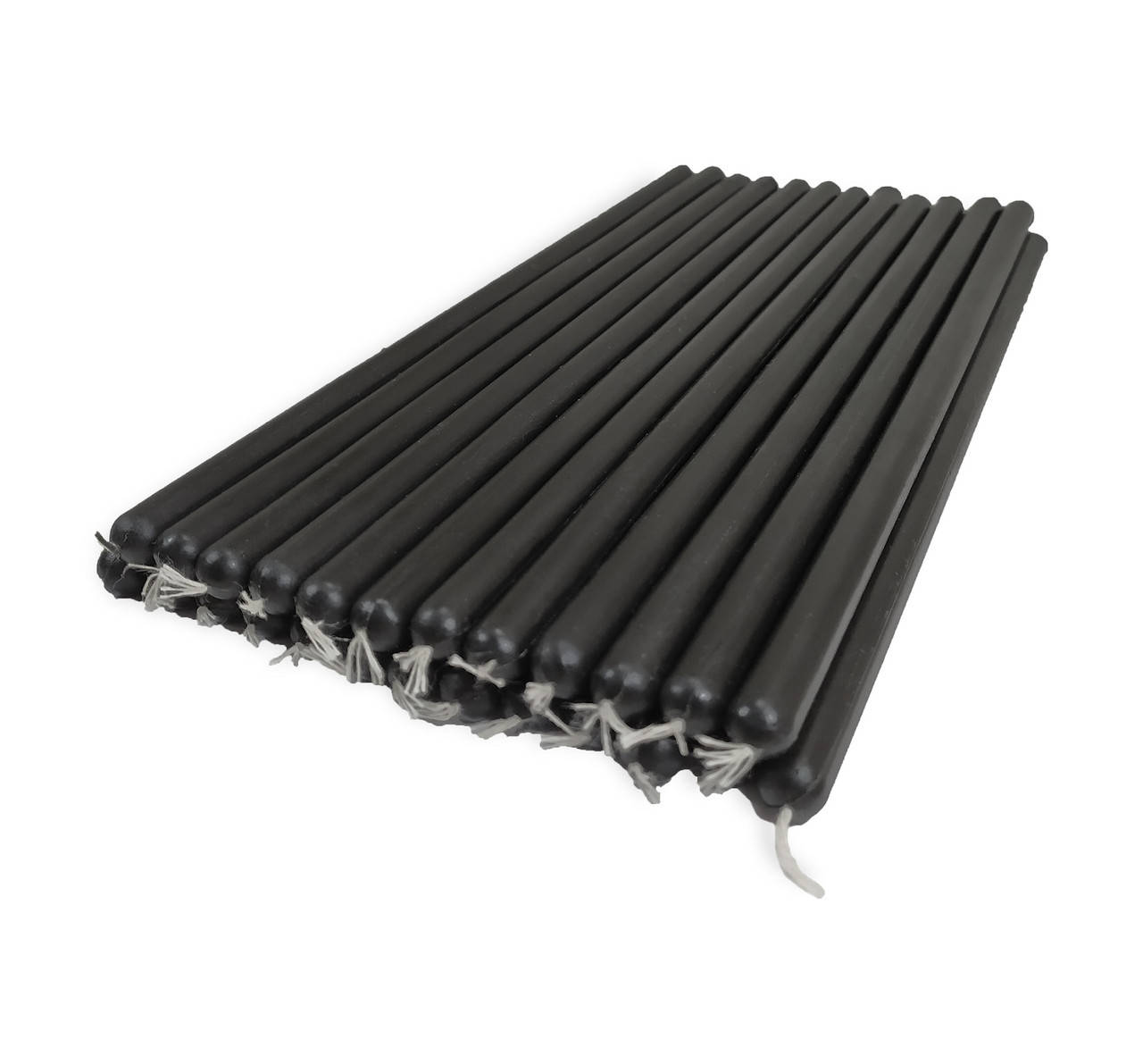 

Черные восковые свечи 21см, Черный