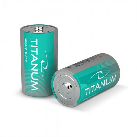 

Батарейки R20 D солевые R20/D, Titanium 2 шт. в пленке