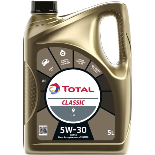 

Моторное масло Total CLASSIC 9 C4 5w30 5л/4,41кг НОВАЯ КАНИСТРА!!