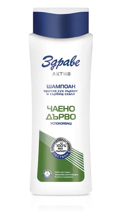 

Шампунь против перхоти Zdrave Active с экстрактом чайного дерева 400 мл