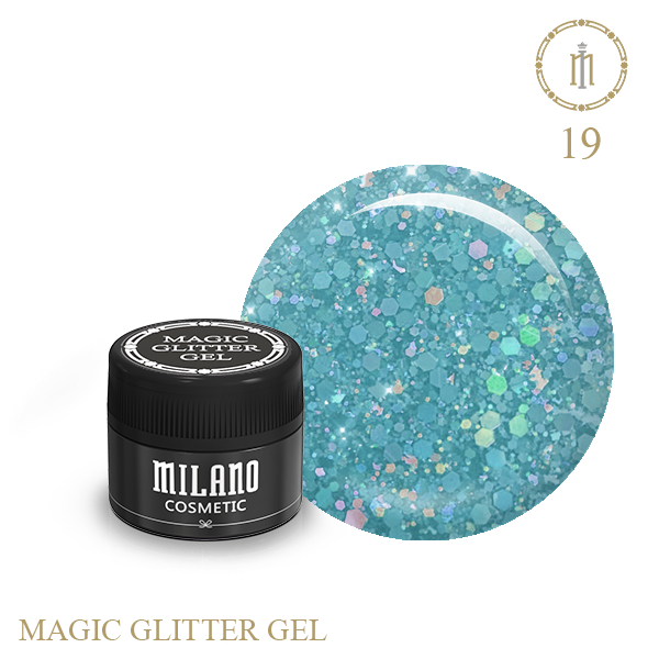 

Гель с глиттером Milano Magic Glitter Gel 6 мл, №19