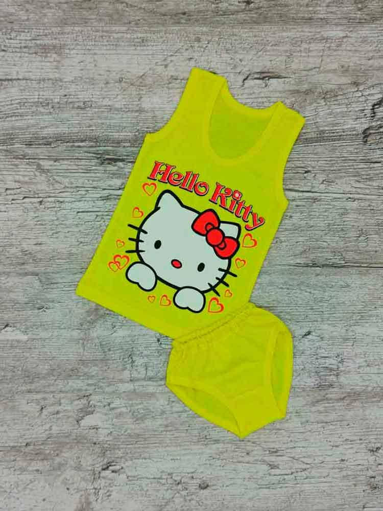 

Комплект майка трусы для девочек желтые Hello Kitty 00143, Желтый