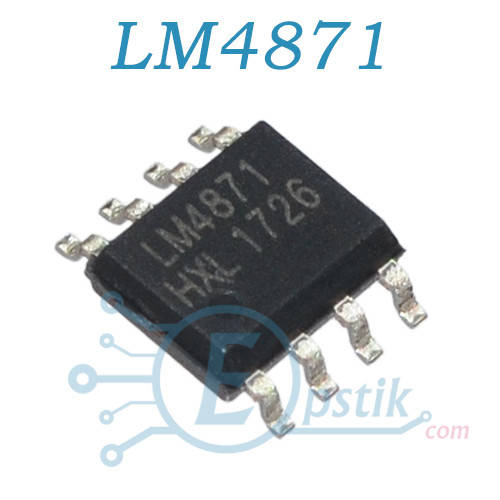 

LM4871, микросхема аудио усилитель, 3Вт, SOP8