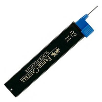 

Грифель для механического карандаша Faber-Castell Super-Polymer Н (0,7 мм), 12 штук в пенале, 120711