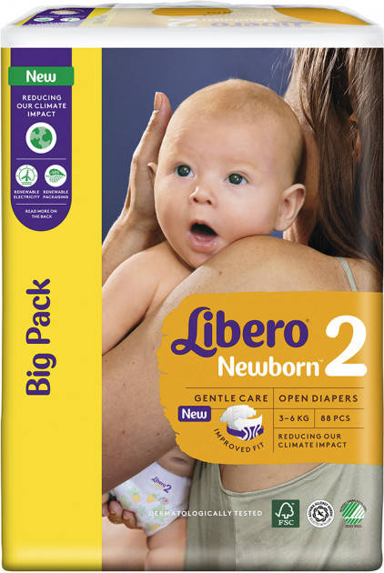 

Підгузки Libero New Born 2 (3-6 кг) 88 шт