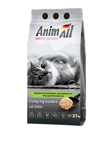 

Наполнитель AnimAll Древесный комкующийся 2.1 кг