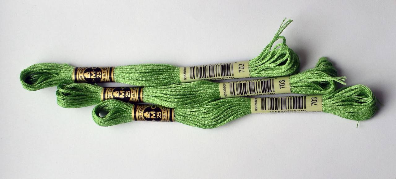 

Мулине DMC ДМС цвет 703 бледно-зеленый, арт.117