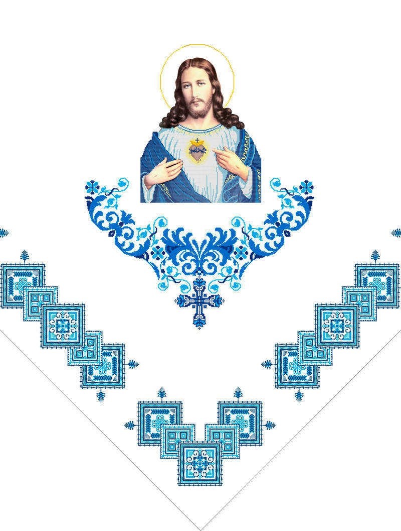 

Х-027. Схема для вишивки бісером Фана церковна.
