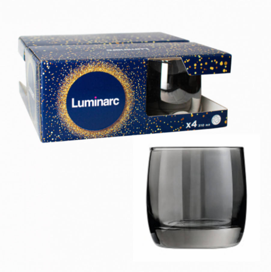 

Набор стаканов низких Luminarc Celeste Shyni Graphite P9316 4 шт 310 мл, Серый