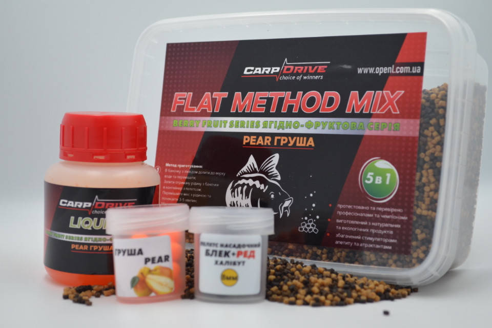 

Методный пеллетс, флэт метод микс Pear (Груша) Carp Drive 5 в 1