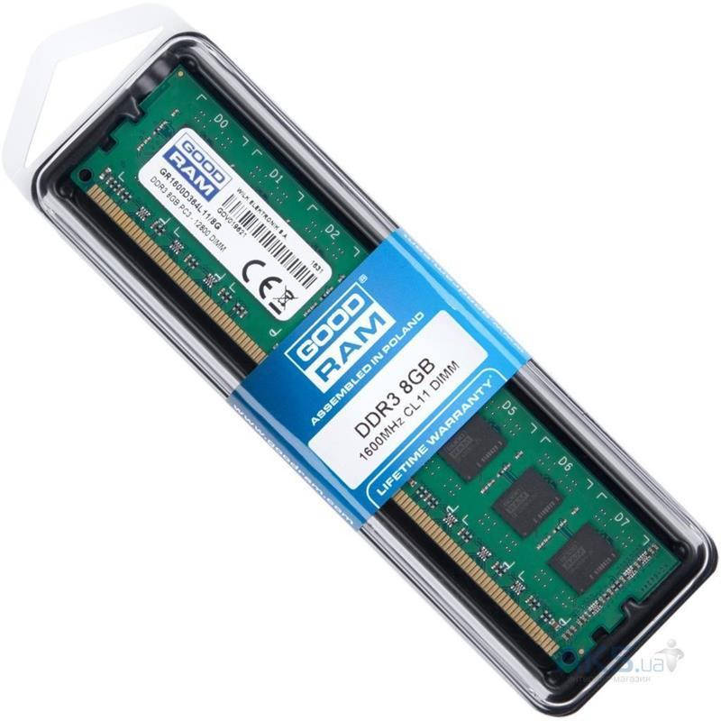 

Модуль памяти DDR3 8GB/1600 GOODRAM (GR1600D364L11/8G)