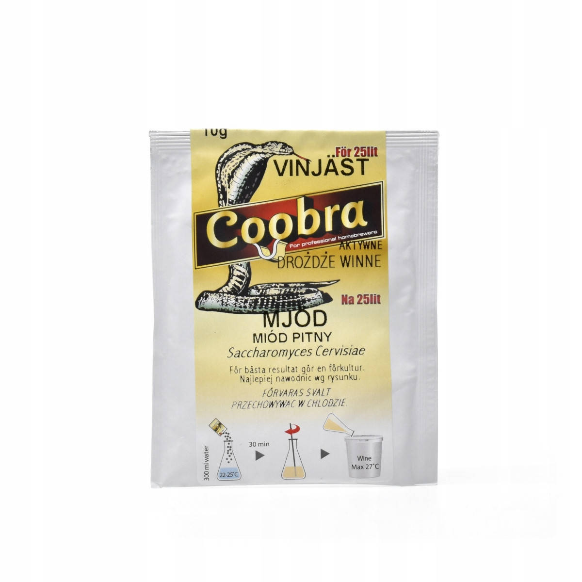 

Дрожжи для меда Coobra Mjоd