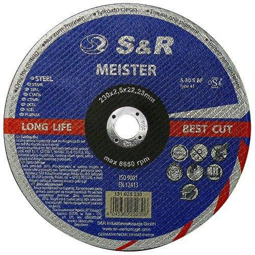 

Круг отрезной по металлу S&R Meister A 30 R BF 230x2,5x22,2 131025230