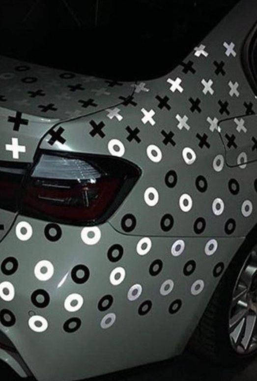 

Светоотражающие наклейки на авто "КРЕСТИКИ НОЛИКИ" набор 20+20шт, Белый
