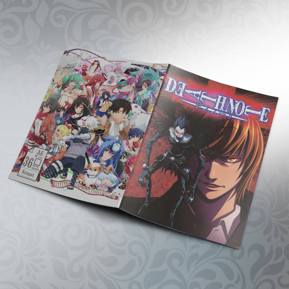 

Блокнот Аниме А6 на скобе Death note 36 листов 02