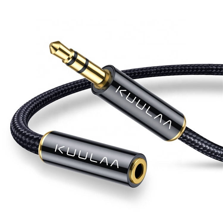 

Удлинитель AUX 3.5 мм - 3.5 мм mini-jack (1m) для наушников смартфона планшета ноутбука KUULAA KL-X15 Black, Черный