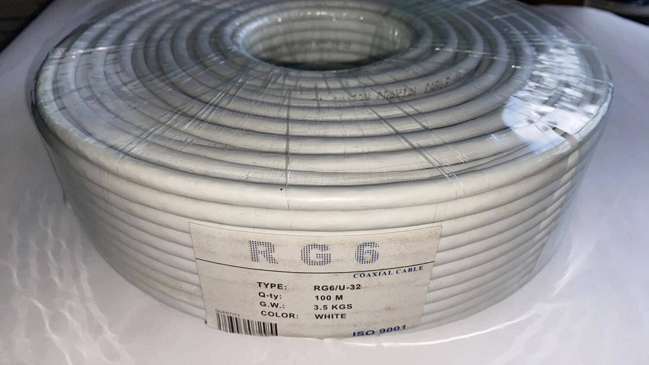 

Телевизионный кабель GKS RG-6 (белый)