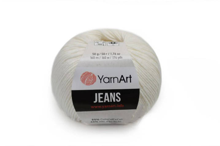 

YarnArt Jeans, Белый №1