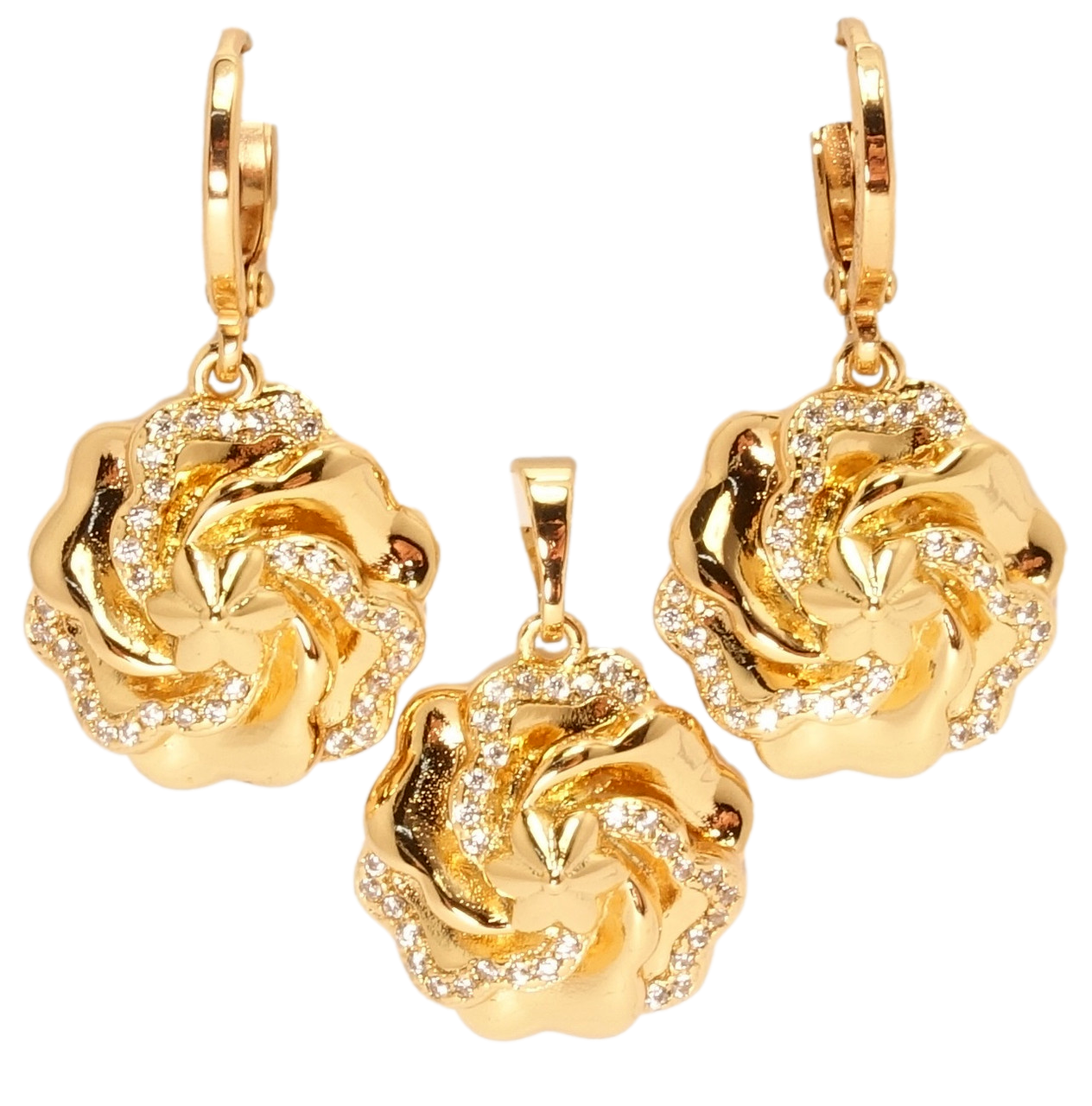 

Набор Xuping Позолота 18K Серьги Кулон "Магический цветок"