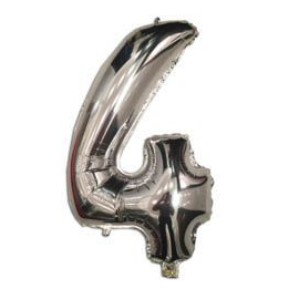 

Шар фольгированный 16" Цифра "4" СЕРЕБРО ( 40 см ), Серебристый